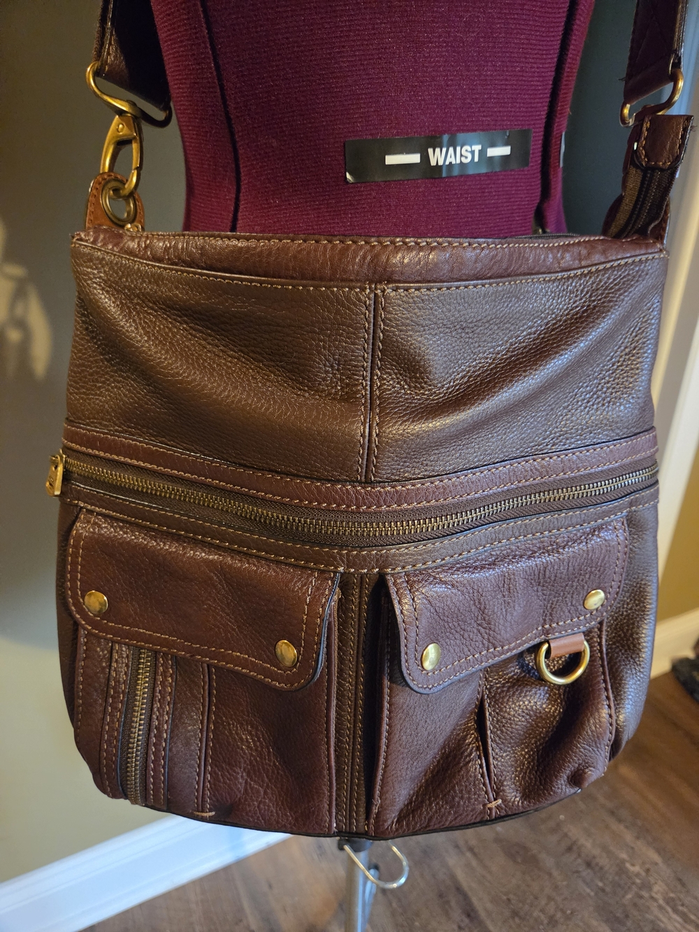 Fossil Morgan Traveler Leather Crossbody Bag - Brown